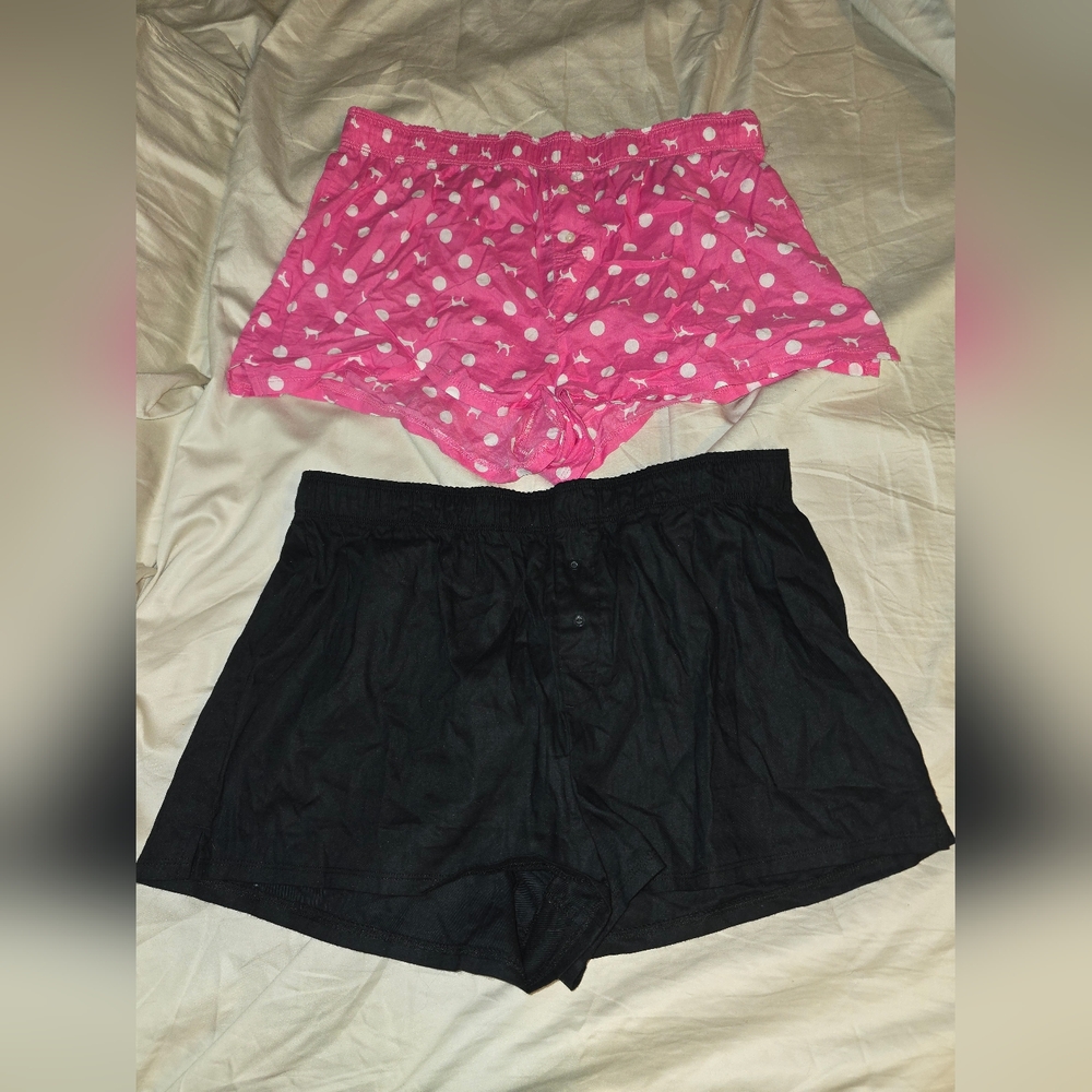Victoria's Secret PINK sleep shorts...(2)...medium..cute dogs